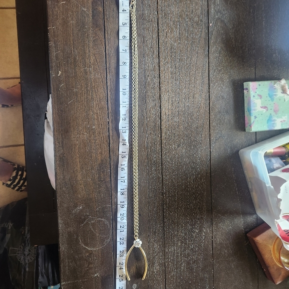 Betsey Johnson lucky wishbone necklace - Picture 5 of 5